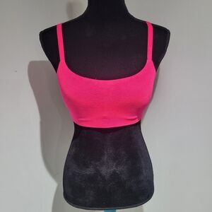 Aerie Women's SMOOTHEZ Lace Overlay Bra-ish Wireless Bralette Small Hot Pink